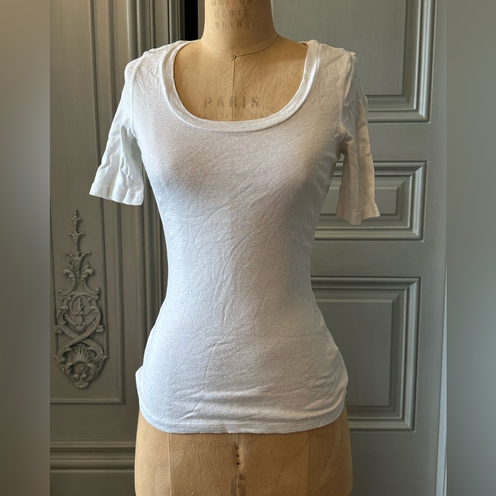 Michael Stars white scoop neck top size XS